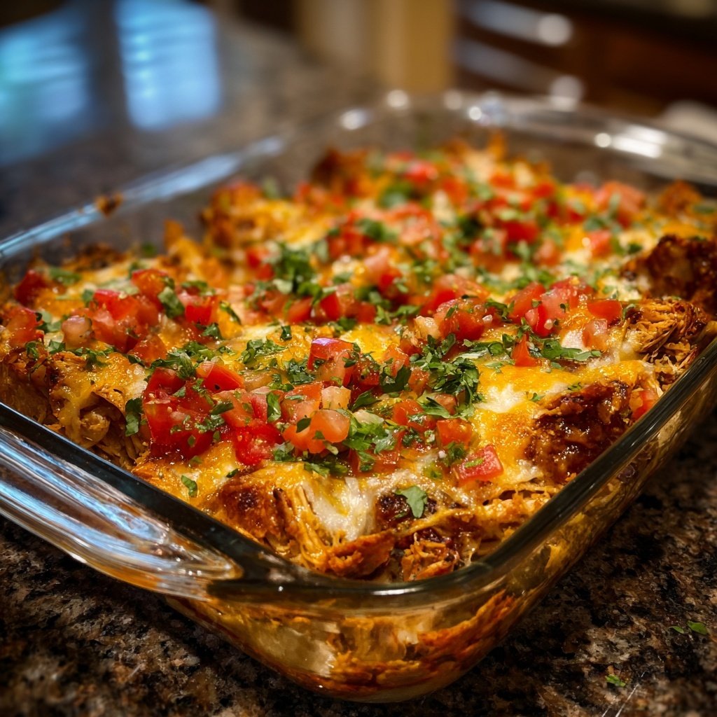 Rotisserie Chicken Taco Casserole