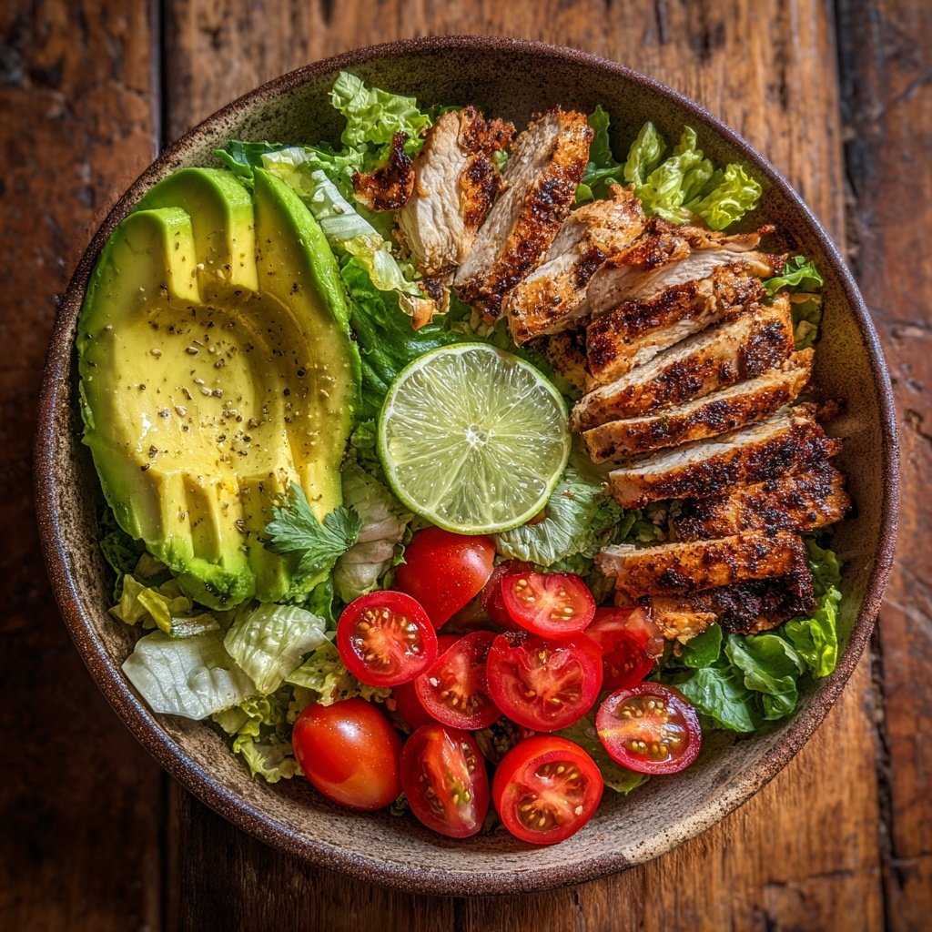 Healthy Chicken Taco Salad Bowl