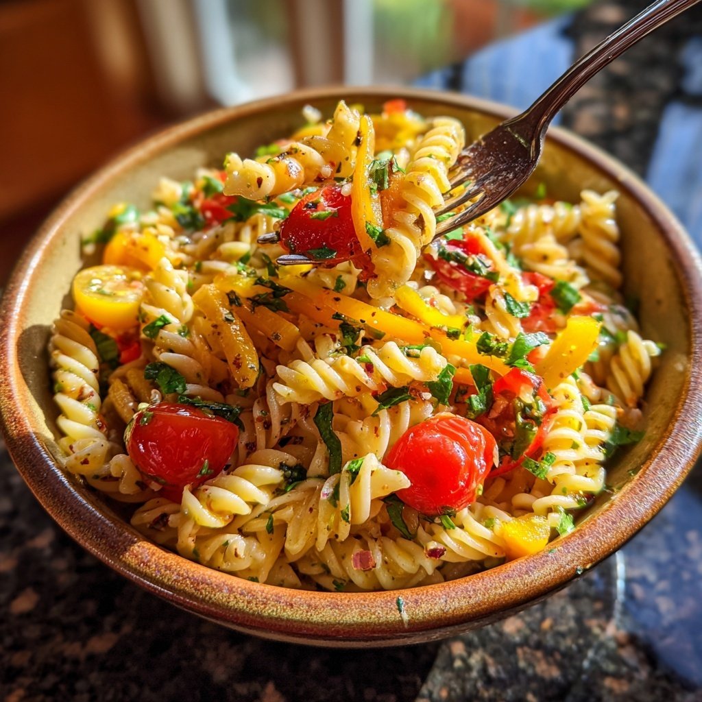 Mediterranean Pasta Salad With Herbs