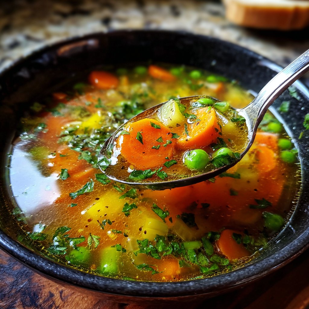 Light Spring Soup With Vegetables